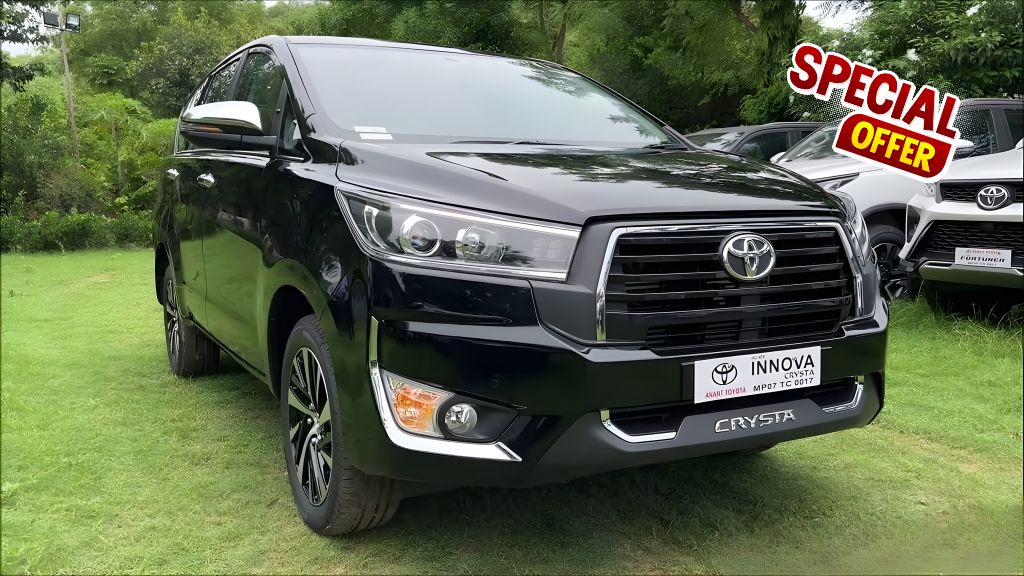 Toyota Innova Crysta 2025 – Ultimate Family MPV with 2.4L Diesel, 36kmpl Mileage & Luxe Features at ₹8,500